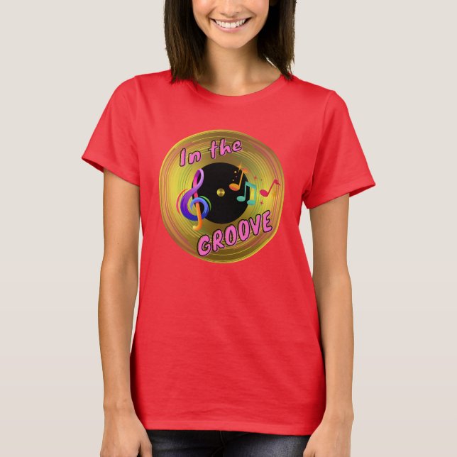 In the Groove (the revival of vinyl records). T-Shirt (Front)