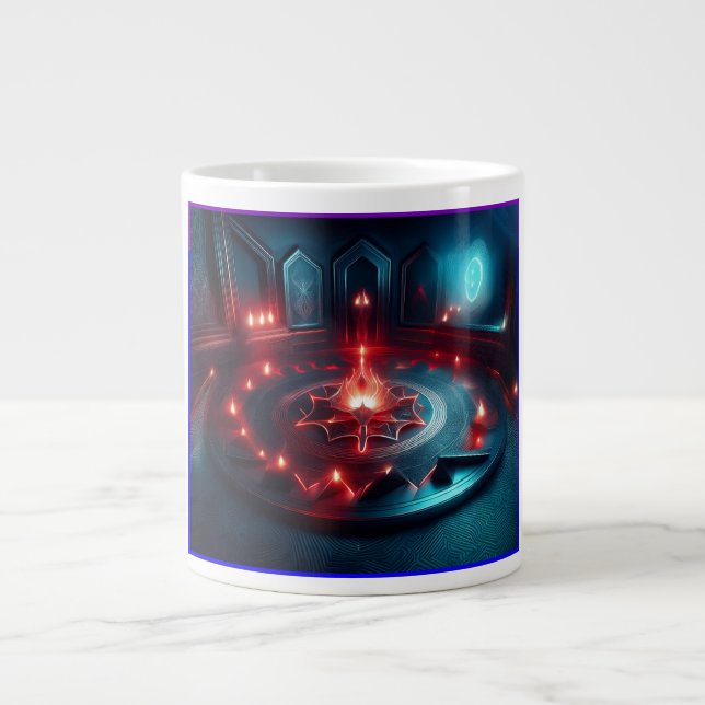 In The Hall Of The Bat King Large Coffee Mug (Front)