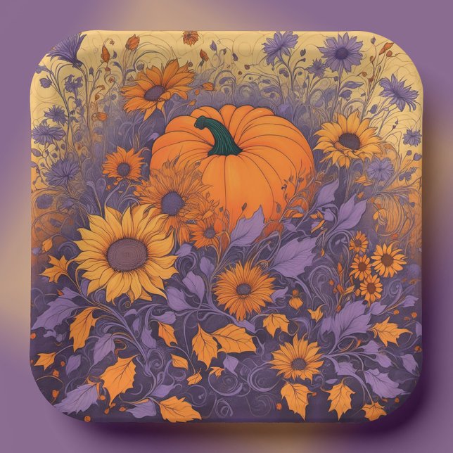 In The Halloween Garden  Paper Plate (Creator Uploaded)