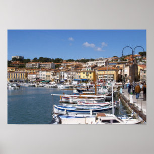 In the harbor in Cassis village. Fishing and Poster