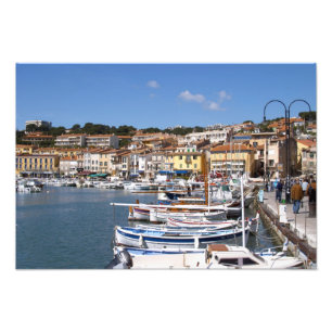 In the harbour in Cassis village. Fishing and Photo Print