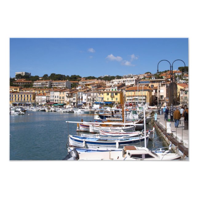 In the harbour in Cassis village. Fishing and Photo Print (Front)
