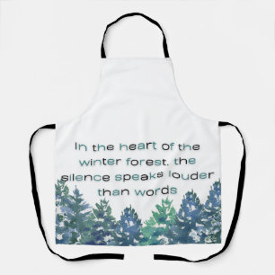 In The Heart Of The Winter Forest Apron