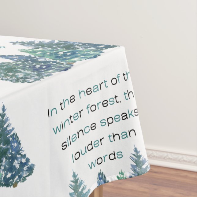 In The Heart Of The Winter Forest Tablecloth (In Situ)