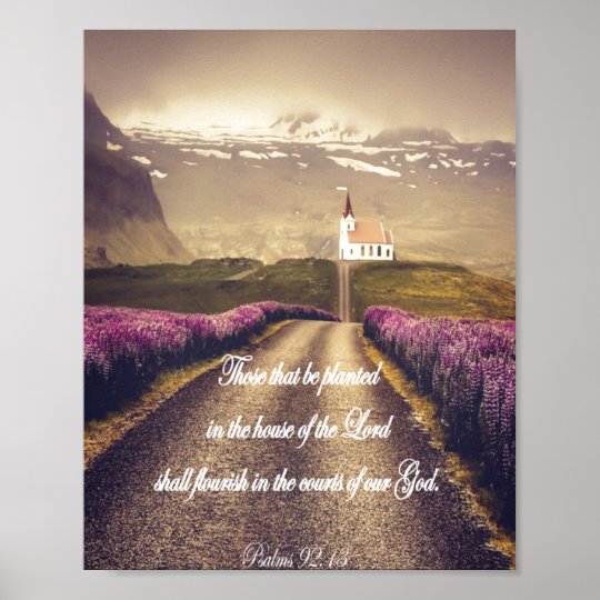 In the House of the Lord KJV Bible Verse Poster | Zazzle.co.uk