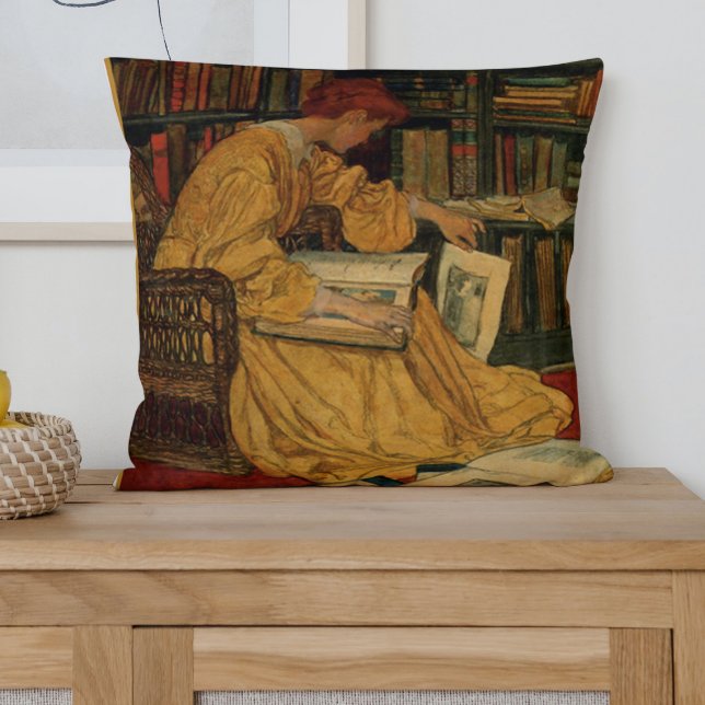 In the Library reading Cushion (Creator Uploaded)