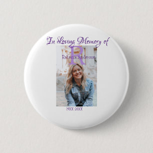 In the loving memory of memory keepsake add year n 6 cm round badge
