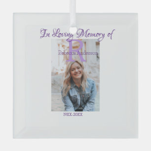 In the loving memory of memory keepsake add year n glass tree decoration