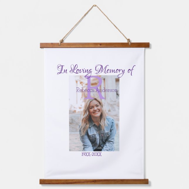 In the loving memory of memory keepsake add year n hanging tapestry (Front)