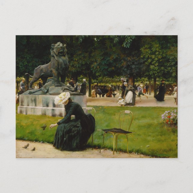 In the Luxembourg Garden Canvas Print Postcard (Front)