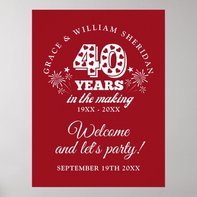 In The Making 40th Anniversary Welcome Sign (Front)