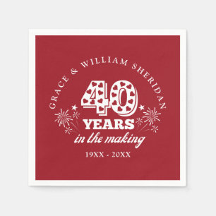 In The Making 40th Wedding Anniversary Napkin