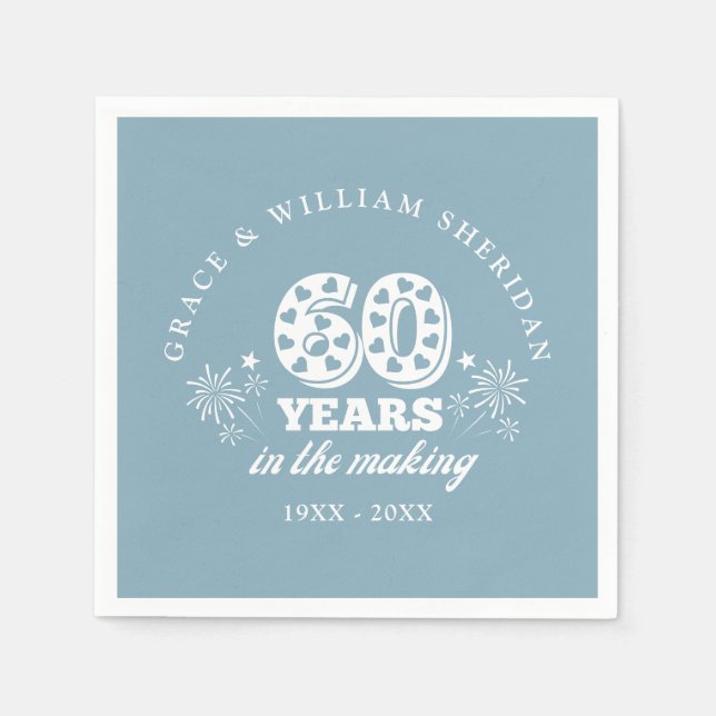 In The Making 60th Wedding Anniversary Napkin (Front)