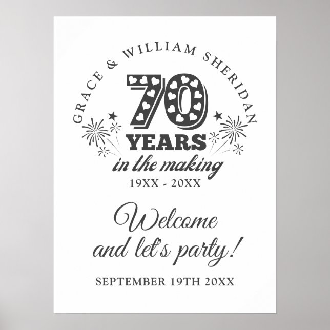 In The Making 70th Anniversary Welcome Sign (Front)