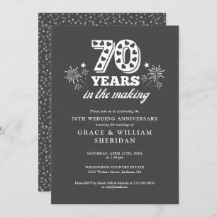 In The Making 70th Wedding Anniversary Invitation