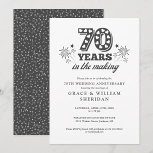 In The Making 70th Wedding Anniversary Invitation