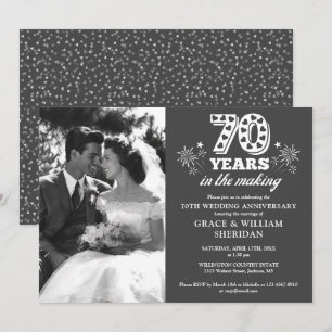 In The Making 70th Wedding Anniversary Photo Invitation