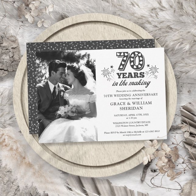 In The Making 70th Wedding Anniversary Photo Invitation (In The Making 70th Wedding Anniversary Photo Invitation)