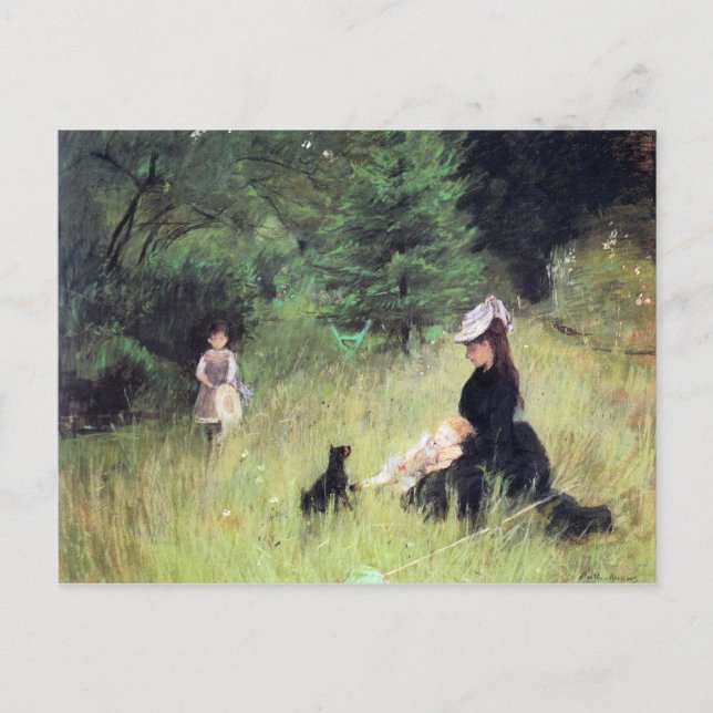 In the Meadow by Berthe Morisot Postcard (Front)