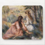 In the Meadow by Pierre-Auguste Renoir Mouse Mat<br><div class="desc">This is "In the Meadow",  painted by Pierre-Auguste Renoir in 1891. The original is 26 x 32 in inches. Don't they look cool.</div>