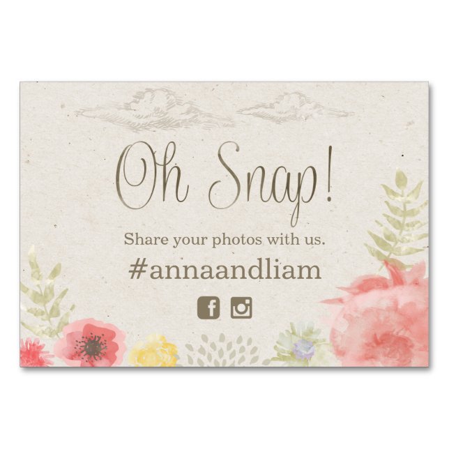 In the Meadow Summer Wedding social media Card (Front)