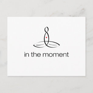 In The Moment - Black Regular style Postcard