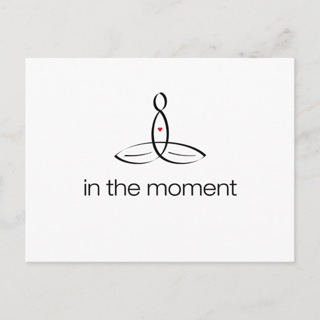 In The Moment - Black Regular style Postcard (Front)