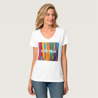 “In the Mood” Cotton V-Neck Women’s Tshirt