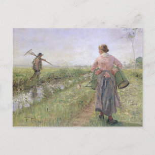 In the Morning, 1889 Postcard
