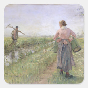 In the Morning, 1889 Square Sticker