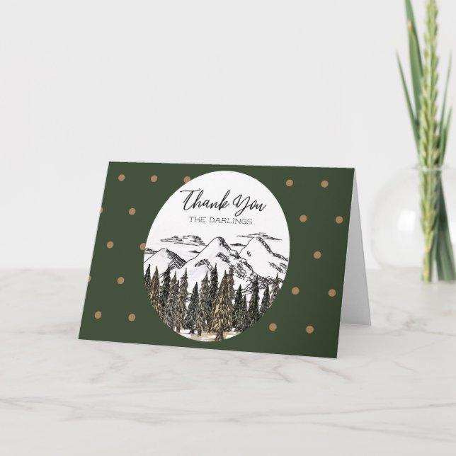 In the Mountains Thank You Card (Front)