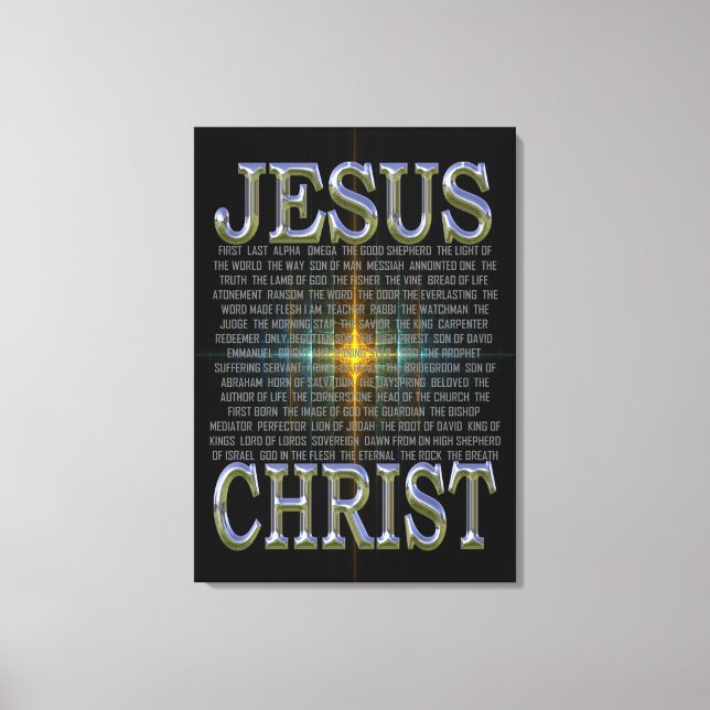 In the Name of Jesus Christ Canvas Print (Front)