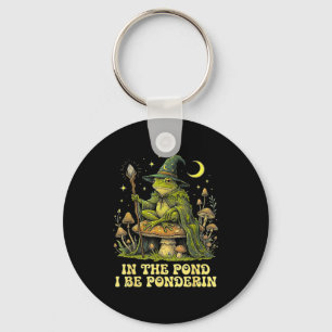 In The Nd I Be Nderin Funny Wise Frog Wizard Meme Key Ring