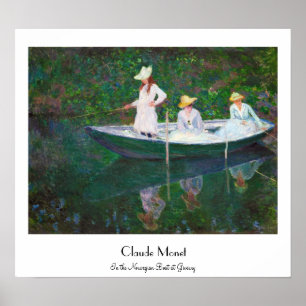 In the Norwegian Boat at Giverny Claude Monet Poster