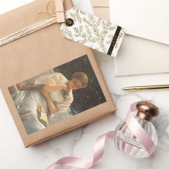 In the Orangery by Charles Edward Perugini Rectangular Sticker (Gifting)