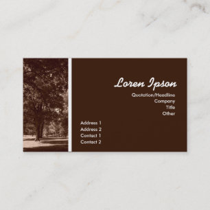 In the Park Business Card