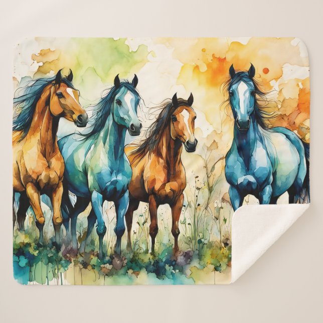 In the Pasture Sherpa Blanket (Front (Horizontal))