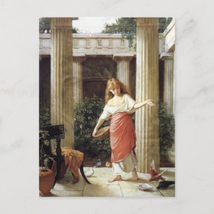 In the Peristyle by John William Waterhouse Postcard
