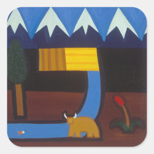In the Peruvian Mountains 2006 Square Sticker