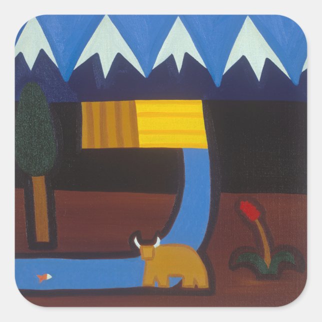 In the Peruvian Mountains 2006 Square Sticker (Front)