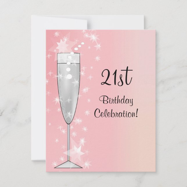 In the Pink  21st Birthday Party Invitation (Front)