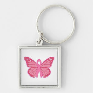 In The Pink Butterfly Key Ring