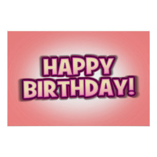 "In The Pink" Happy Birthday Party Wall Decoration