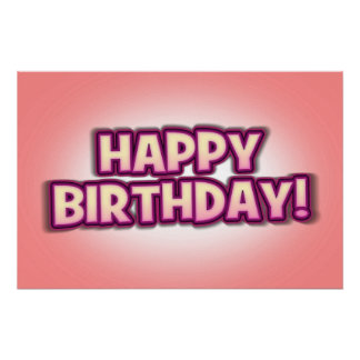 "In The Pink" Happy Birthday Party Wall Decoration