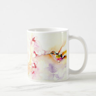 "In the Pink" Hummingbird Print Coffee Mug