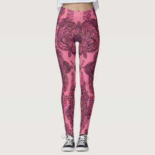 In the Pink Lace AI art  Leggings