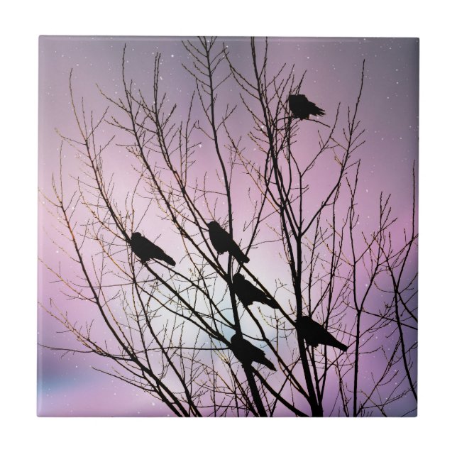 In The Purple Night Sky Tile (Front)