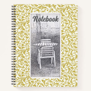 In The Quiet Garden Spiral Notebook Ink Draw
