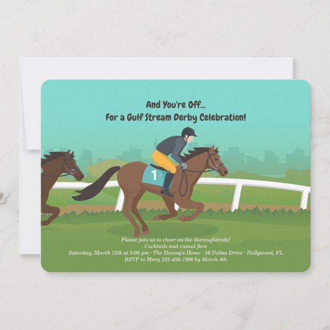 In the Race Derby Invitation (Front)