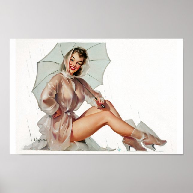 In the Rain Pin Up Poster (Front)